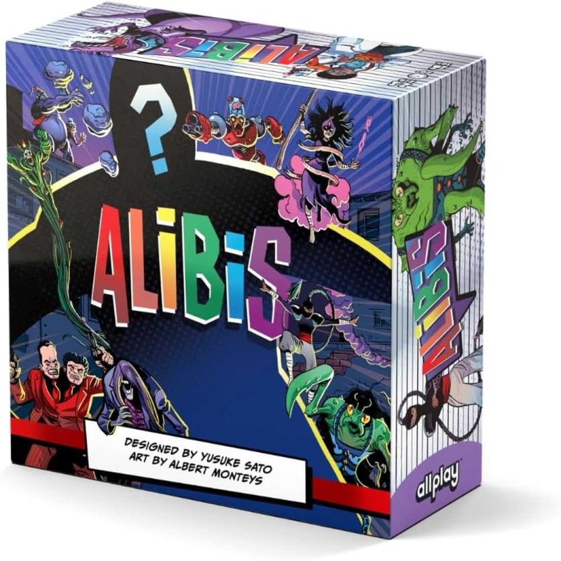 Allplay Alibis Board Game | Whodunit Word Deduction Party Game for 4-8 Players
