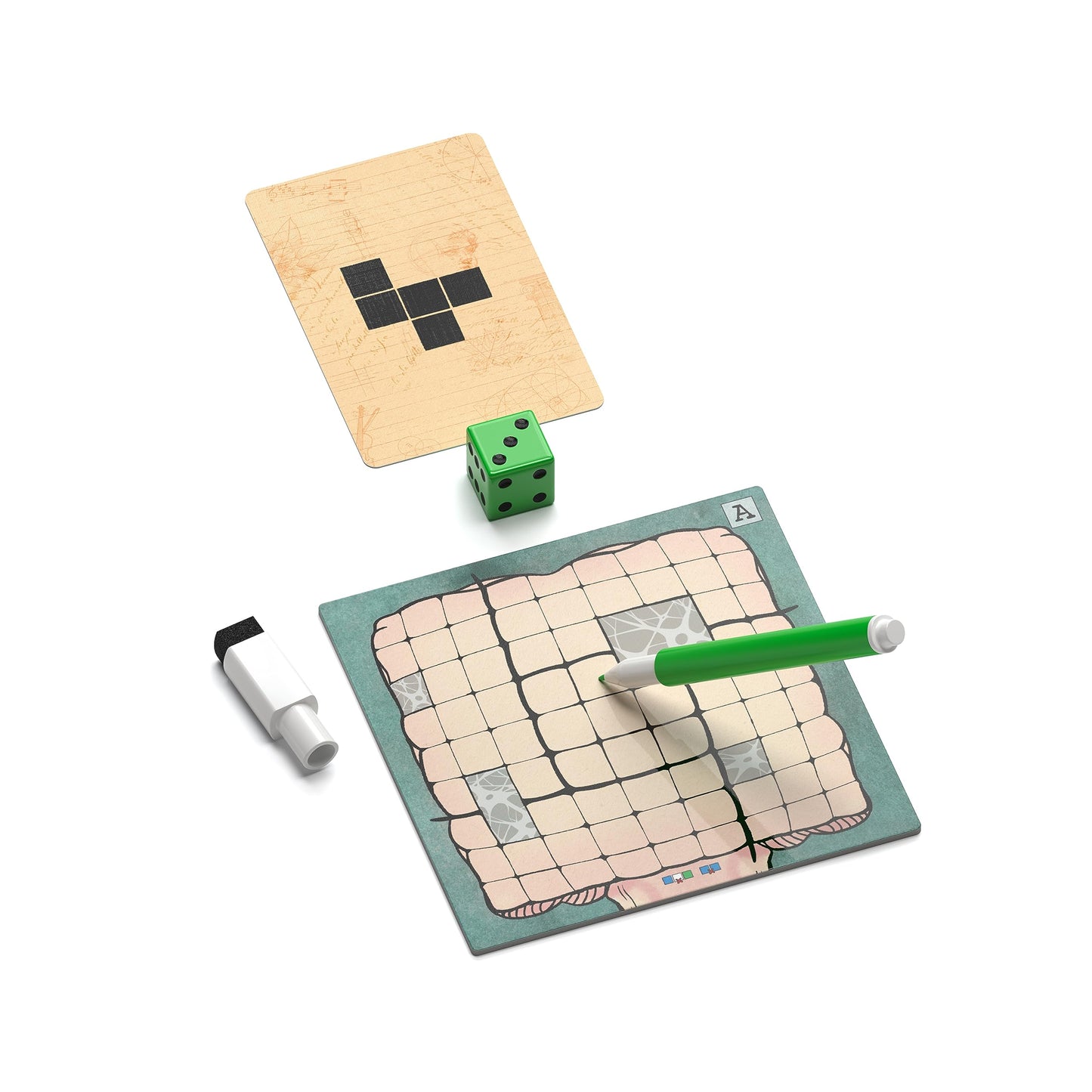 Allplay Mind Space Board Game – Polyomino Roll & Write for 1-5 Players | 30-Minute Play Time