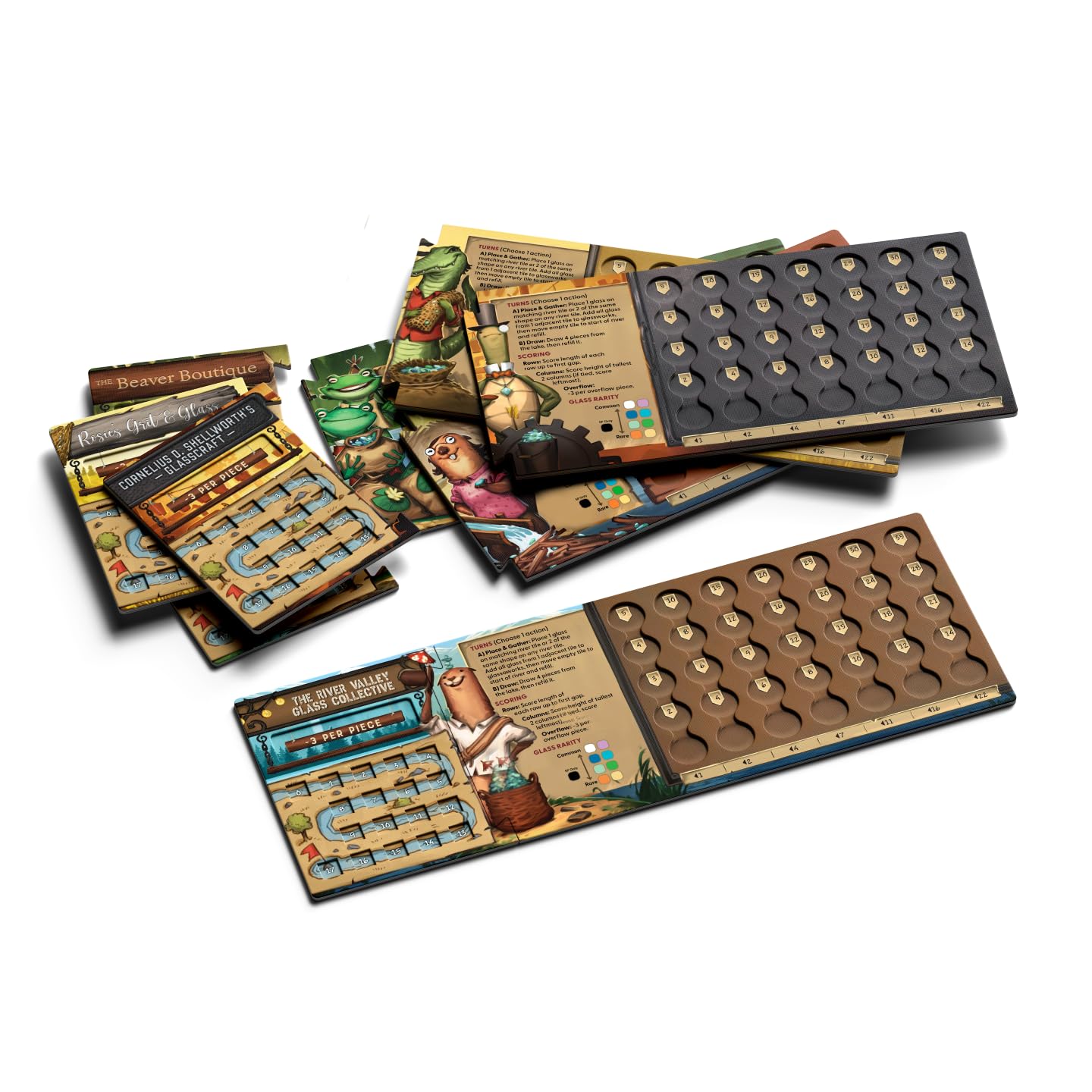 ALLPLAY River Valley Glassworks Deluxe Edition Board Game – 1-5 Players, 20 Minutes