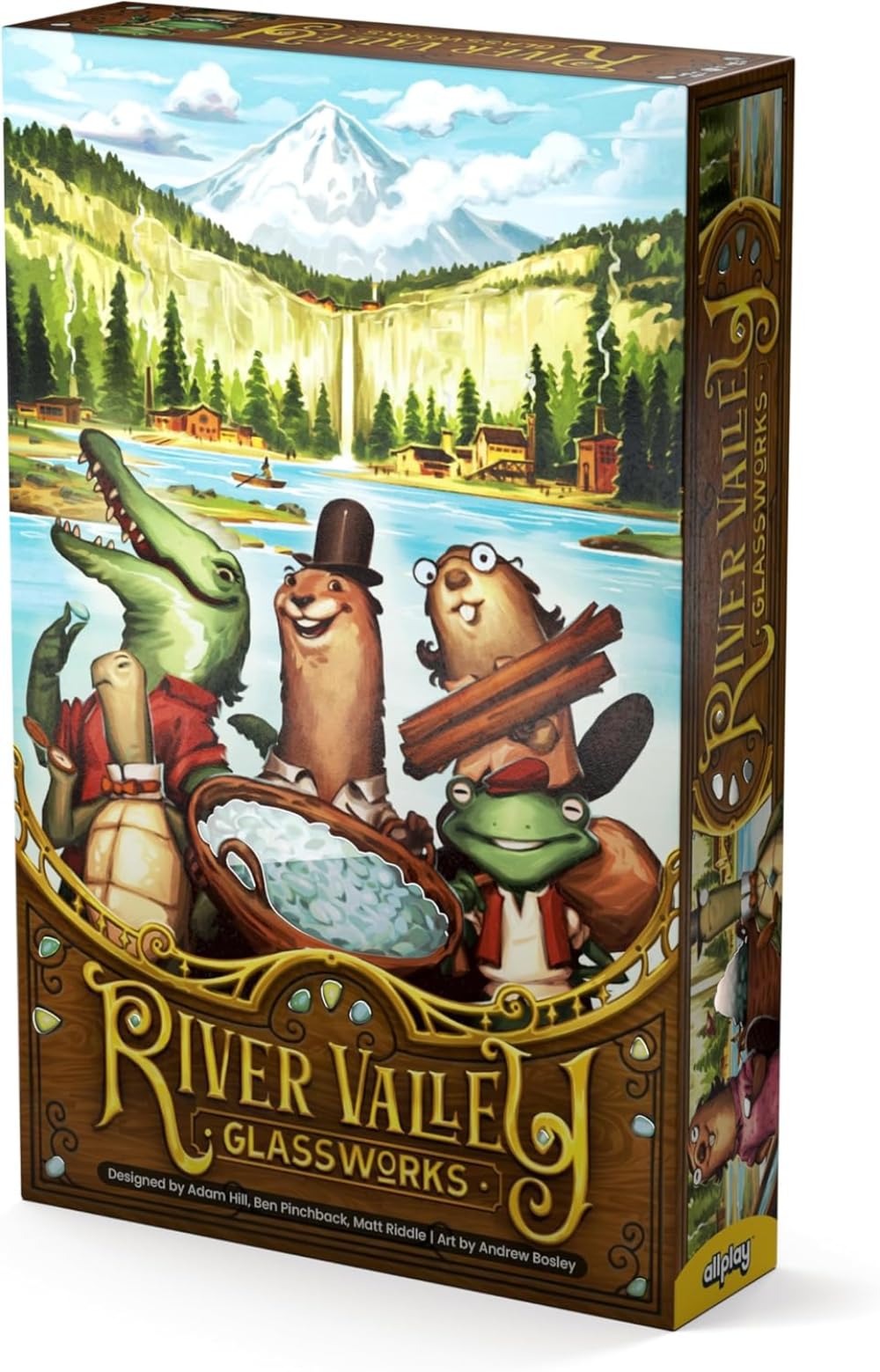 ALLPLAY River Valley Glassworks Retail Edition Board Game — Cozy Yet Clever Drafting Game for Families and Adults