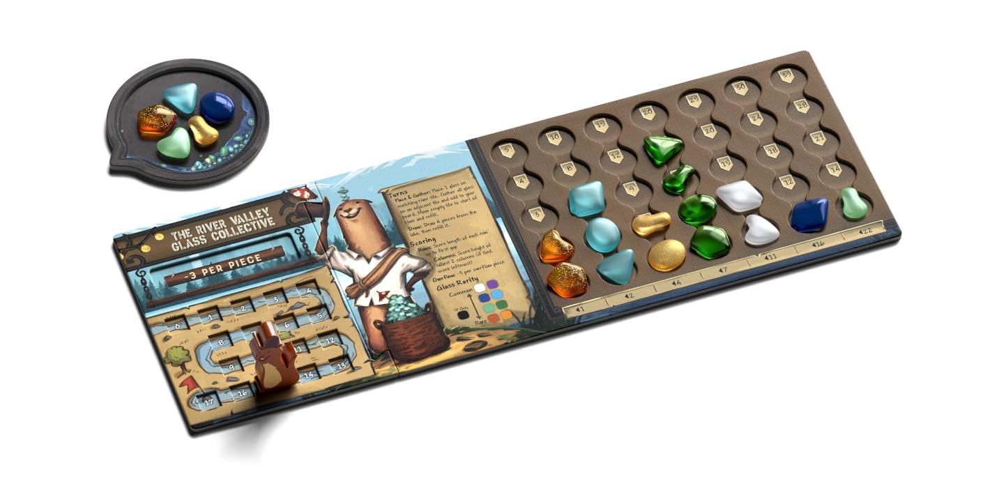 ALLPLAY River Valley Glassworks Deluxe Edition Board Game – 1-5 Players, 20 Minutes