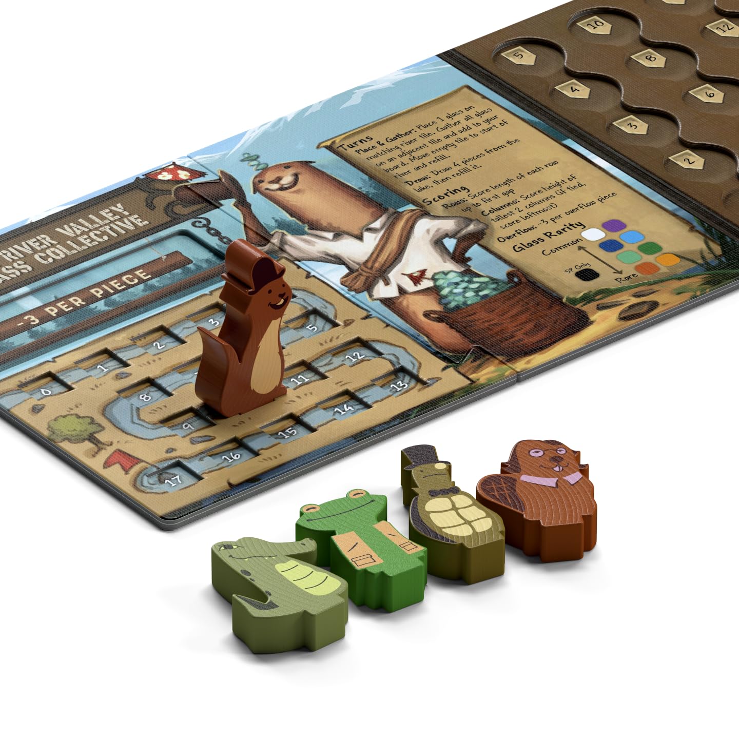 ALLPLAY River Valley Glassworks Deluxe Edition Board Game – 1-5 Players, 20 Minutes