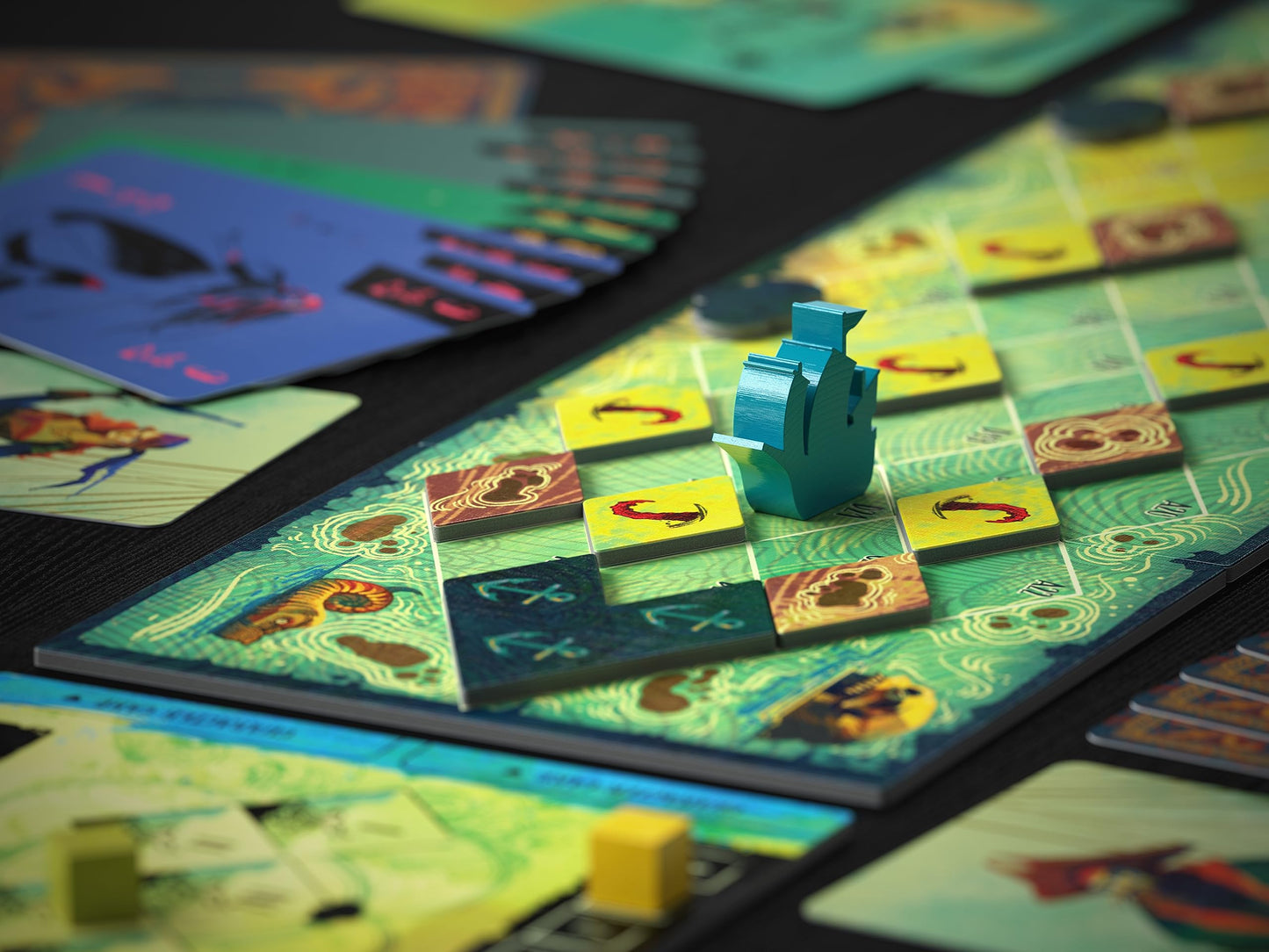 Allplay Sail: Cooperative 2-Player Trick-Taking Board Game (Travel Size)