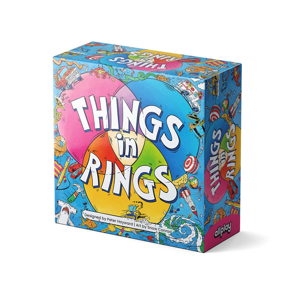 Allplay - Things in Rings Board Game | Small Box, Big Game for 2-6 Players | 20 Minute Play Time