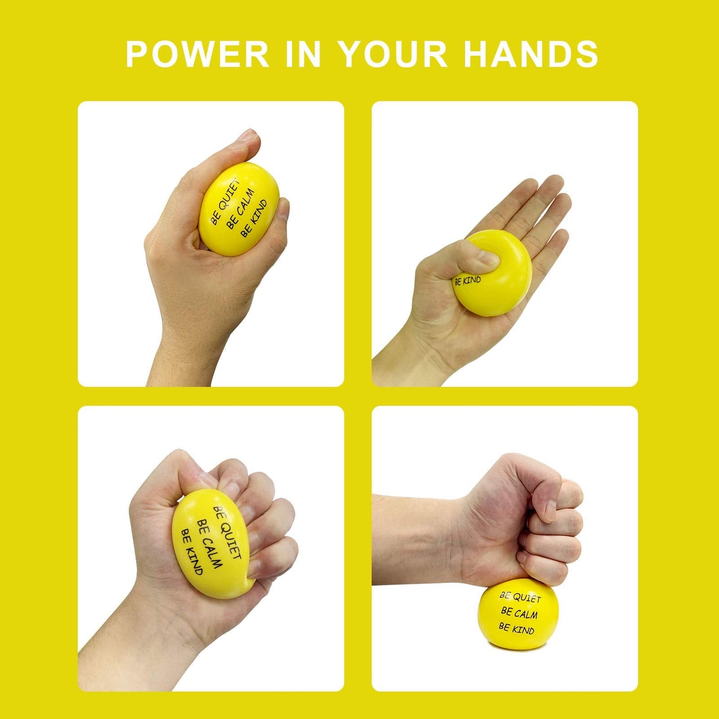 ALMAH Motivational Stress Balls (4 Pack) – For Kids & Adults, Stress Relief & Fidget