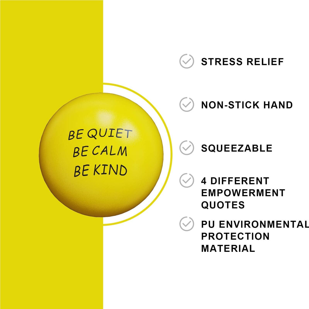ALMAH Motivational Stress Balls (4 Pack) – For Kids & Adults, Stress Relief & Fidget