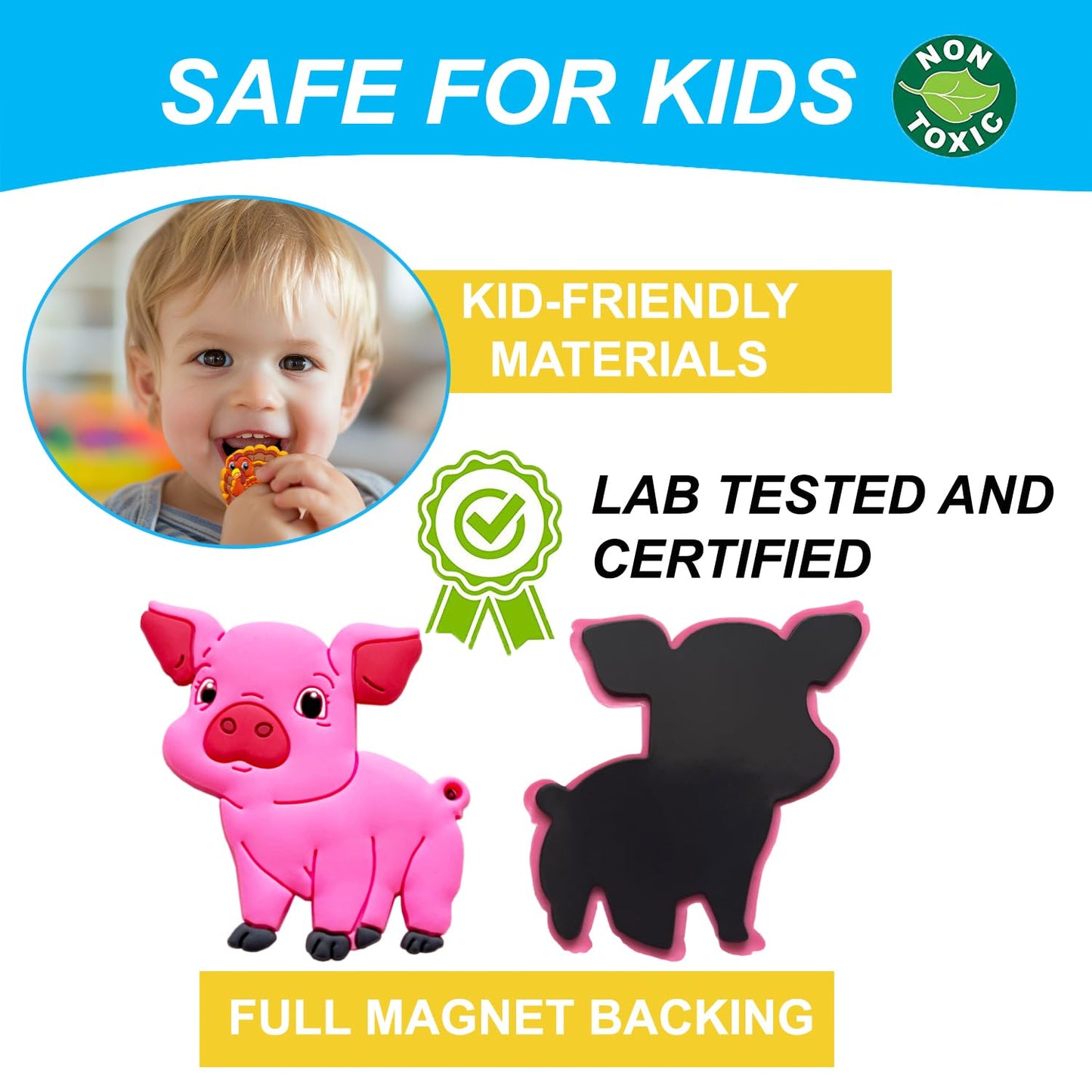 ALNETI Fridge Magnets for Toddlers – Farm Animals | Montessori Learning Toys for Baby
