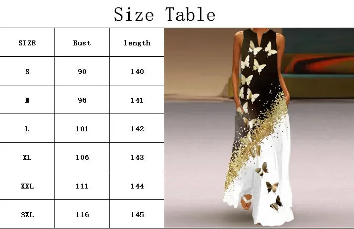 Elegant Women's Sleeveless 3D Fishes & Peacock Print Vintage Maxi Dress with Pockets – Summer & Spring Collection