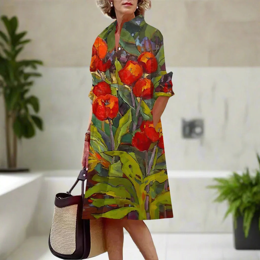 Abstract & Garden-Inspired Floral Dress Collection