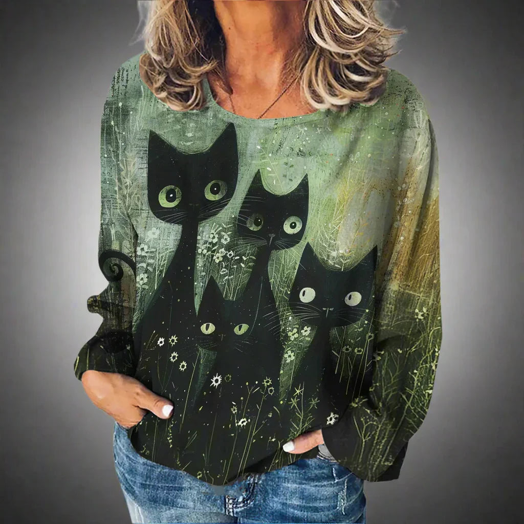 Stylish Cat Patchwork Unisex Sweatshirt (Size S to XXXL) Collection - Ltd Time Only!