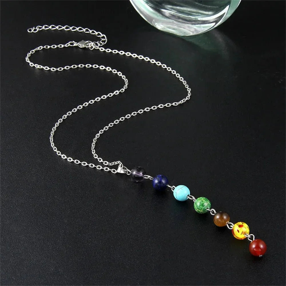 7 Chakra Healing Beaded Bracelet with Natural Lava Precious Stones [SELECTION]