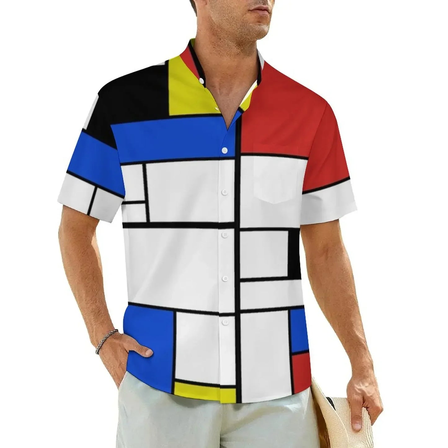 2.Men's Casual Funky Art Short Sleeve Collared Beach Shirts Collection