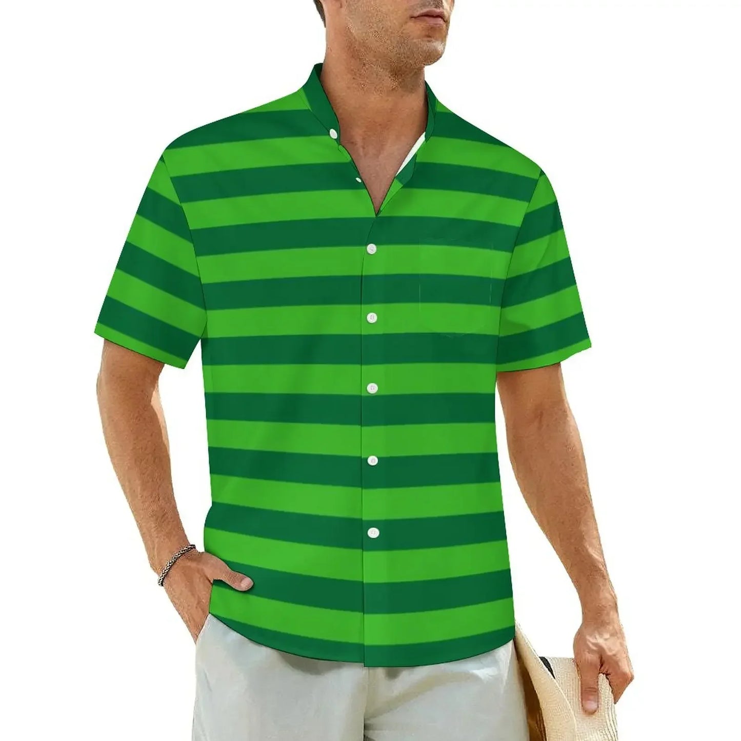 1.Men's Casual Funky Art Short Sleeve Collared Beach Shirts Collection