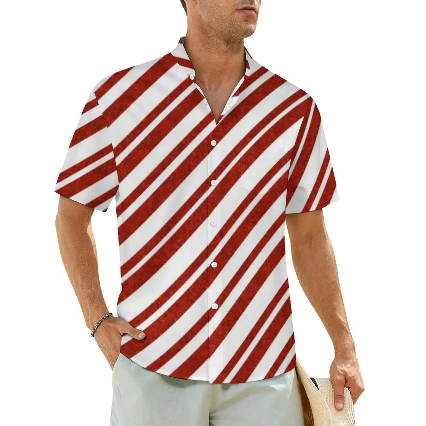 3.Men's Casual Funky Art Short Sleeve Collared Beach Shirts Collection