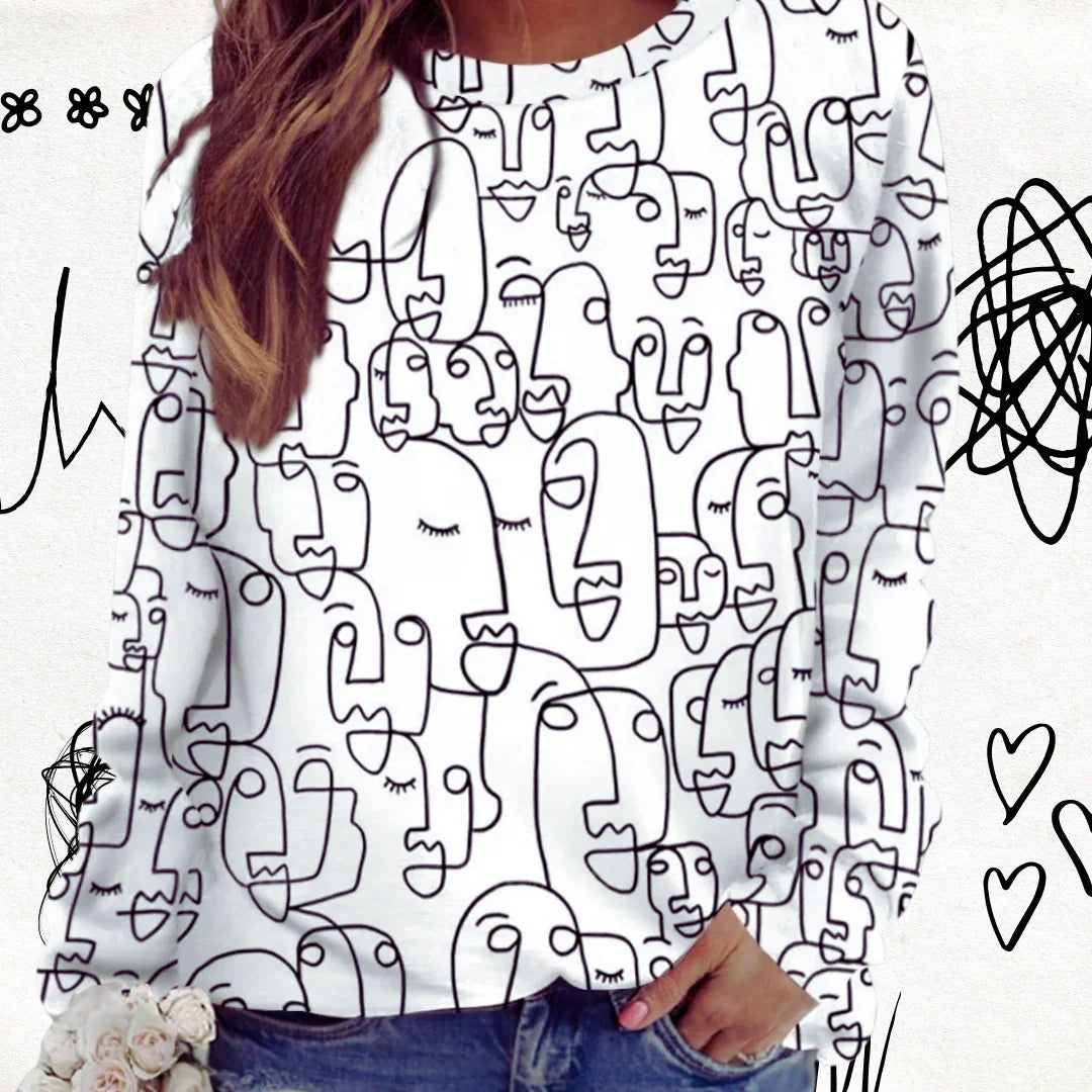 Unisex Geometric Abstract Face Art Sweatshirt Collection (Sizes S to XXXL) - Ltd Time Only!