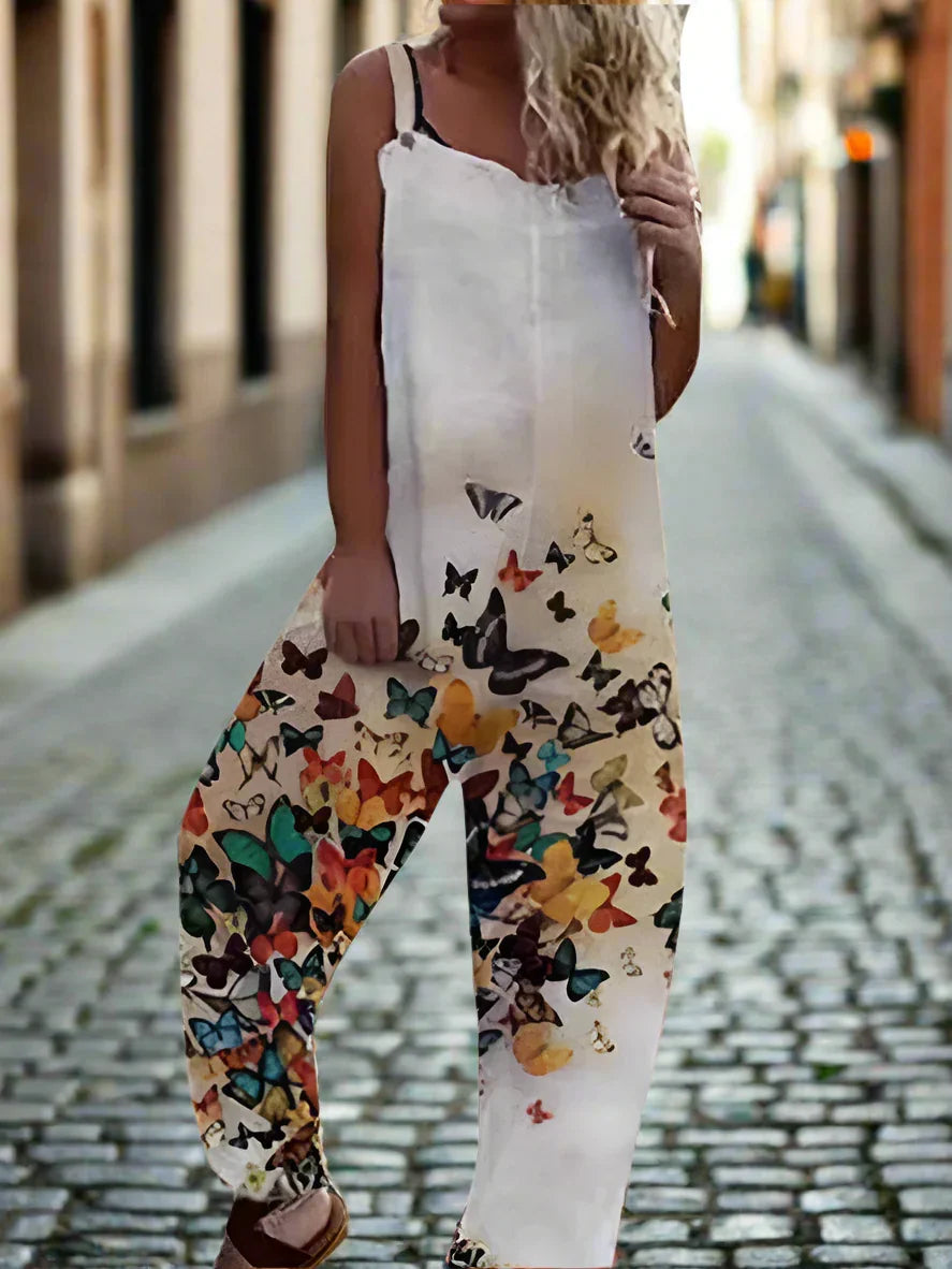2.Retro Rebel Floral Jumpsuit – Strappy Street Style Romper Collection