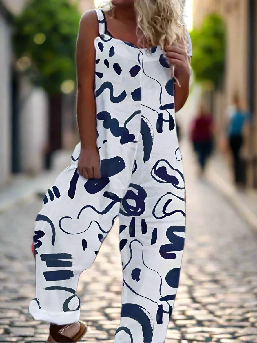 2.Retro Rebel Floral Jumpsuit – Strappy Street Style Romper Collection
