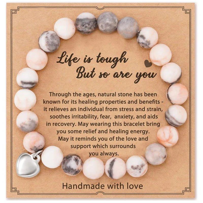 Beaded Gemstone Bracelet With Gift Card SELECTION