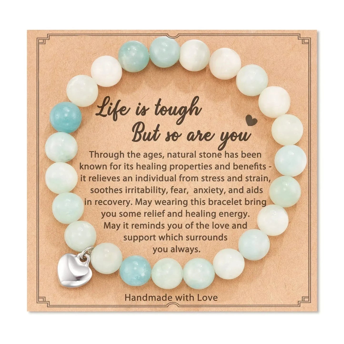 Beaded Gemstone Bracelet With Gift Card SELECTION