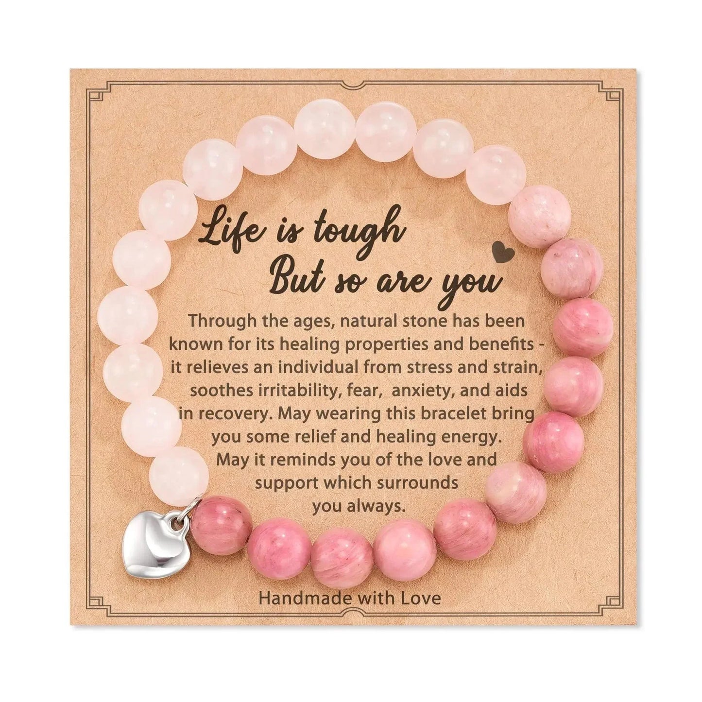 Beaded Gemstone Bracelet With Gift Card SELECTION