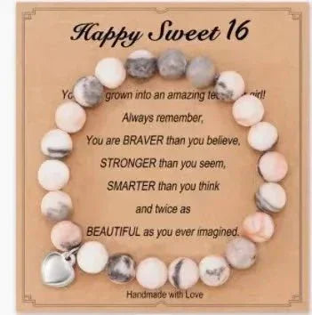 Beaded Gemstone Bracelet With Gift Card SELECTION