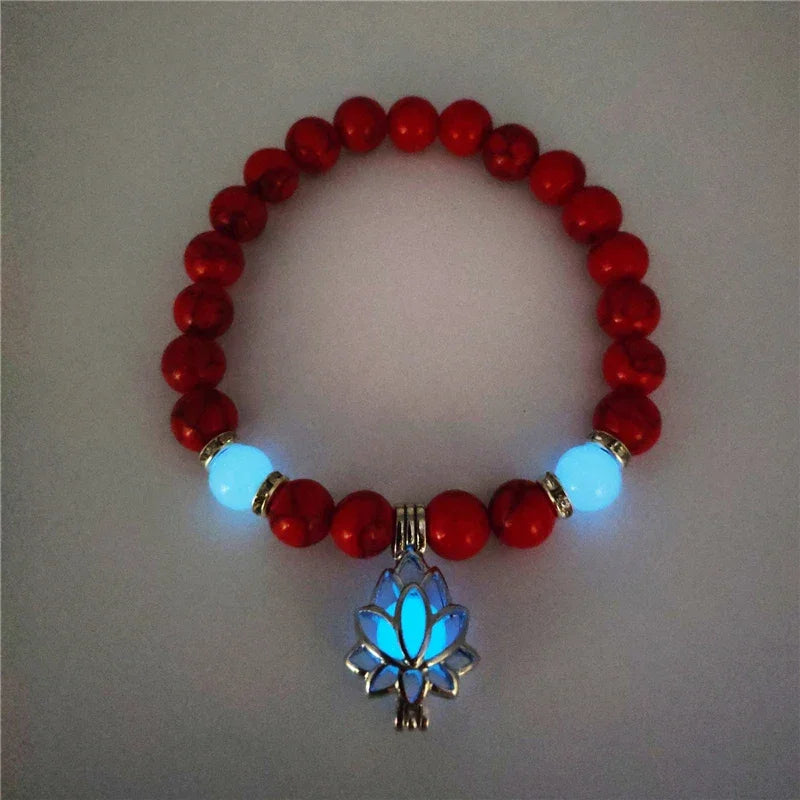 Luminous 'Glow In The Dark' Night Sky and Other Patterns Natural Volcanic Stone Bracelets SELECTION