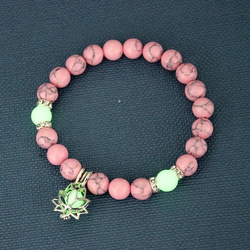 Luminous 'Glow In The Dark' Night Sky and Other Patterns Natural Volcanic Stone Bracelets SELECTION