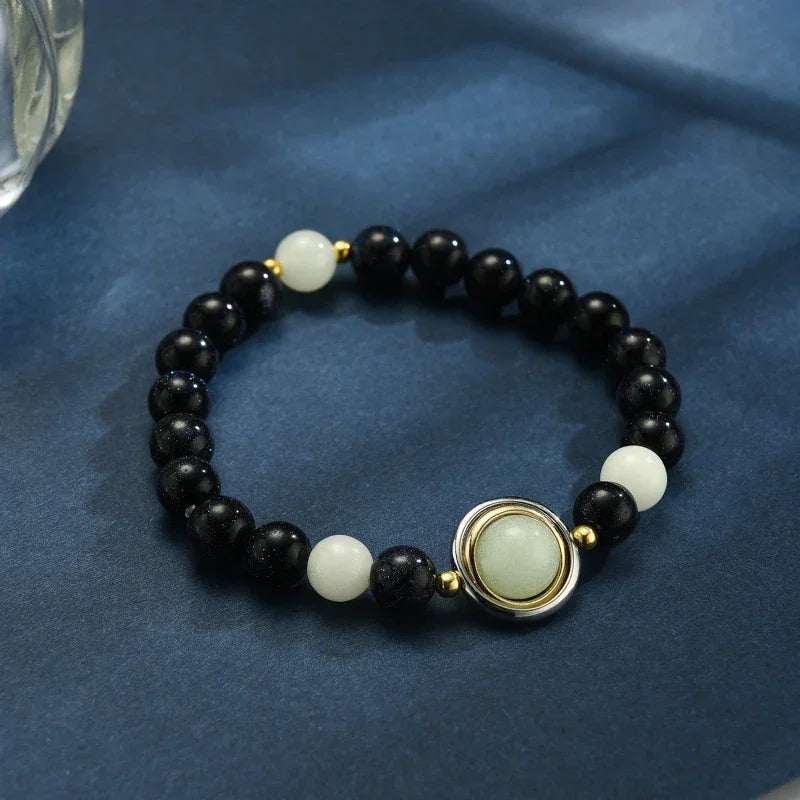 Luminous 'Glow In The Dark' Night Sky and Other Patterns Natural Volcanic Stone Bracelets SELECTION