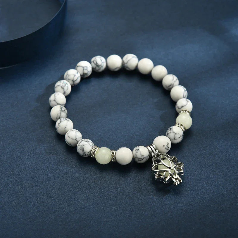 Luminous 'Glow In The Dark' Night Sky and Other Patterns Natural Volcanic Stone Bracelets SELECTION