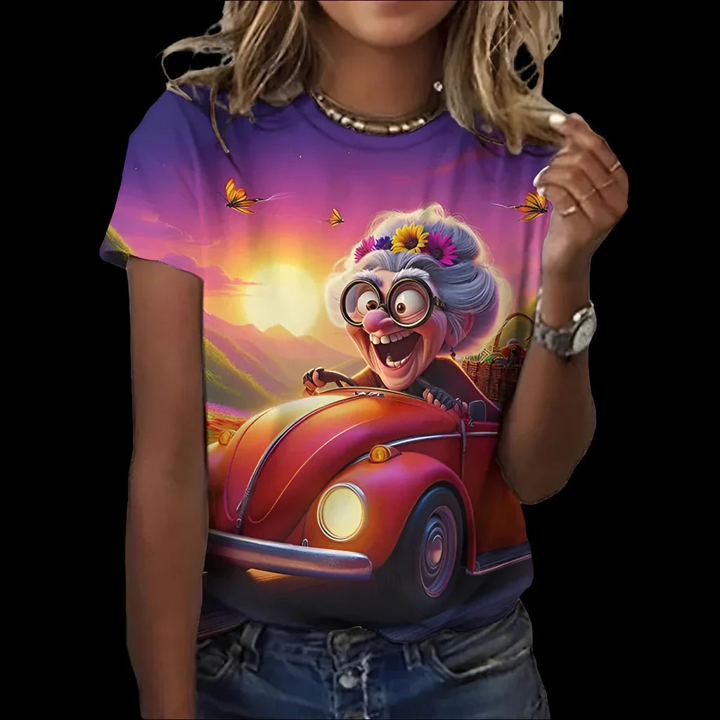 2.Granny Animation Designs T-Shirts (S - 3XL)
