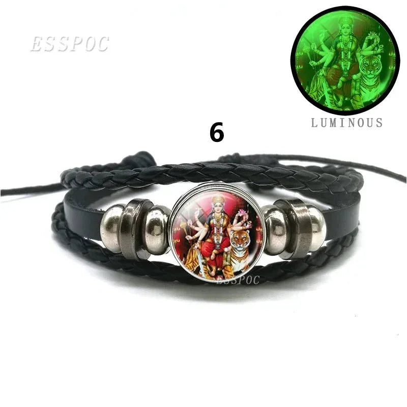 Hindu Gods And Goddesses 'Glow-In-The-Dark' Amulet Bracelets SELECTION