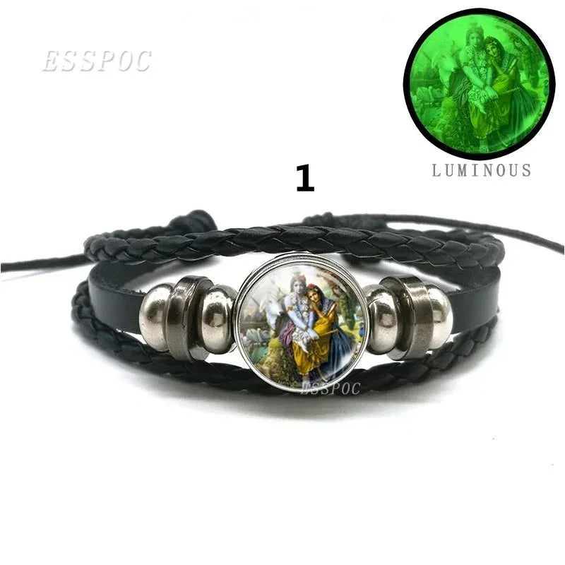 Hindu Gods And Goddesses 'Glow-In-The-Dark' Amulet Bracelets SELECTION