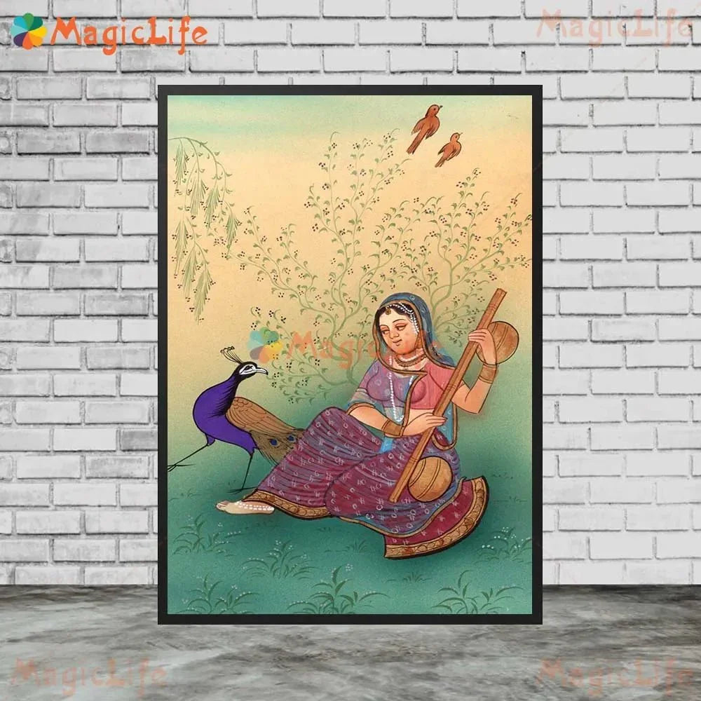 Ancient Ethnic Indian Rajasthani Princess Wall Hanging [SELECTION]