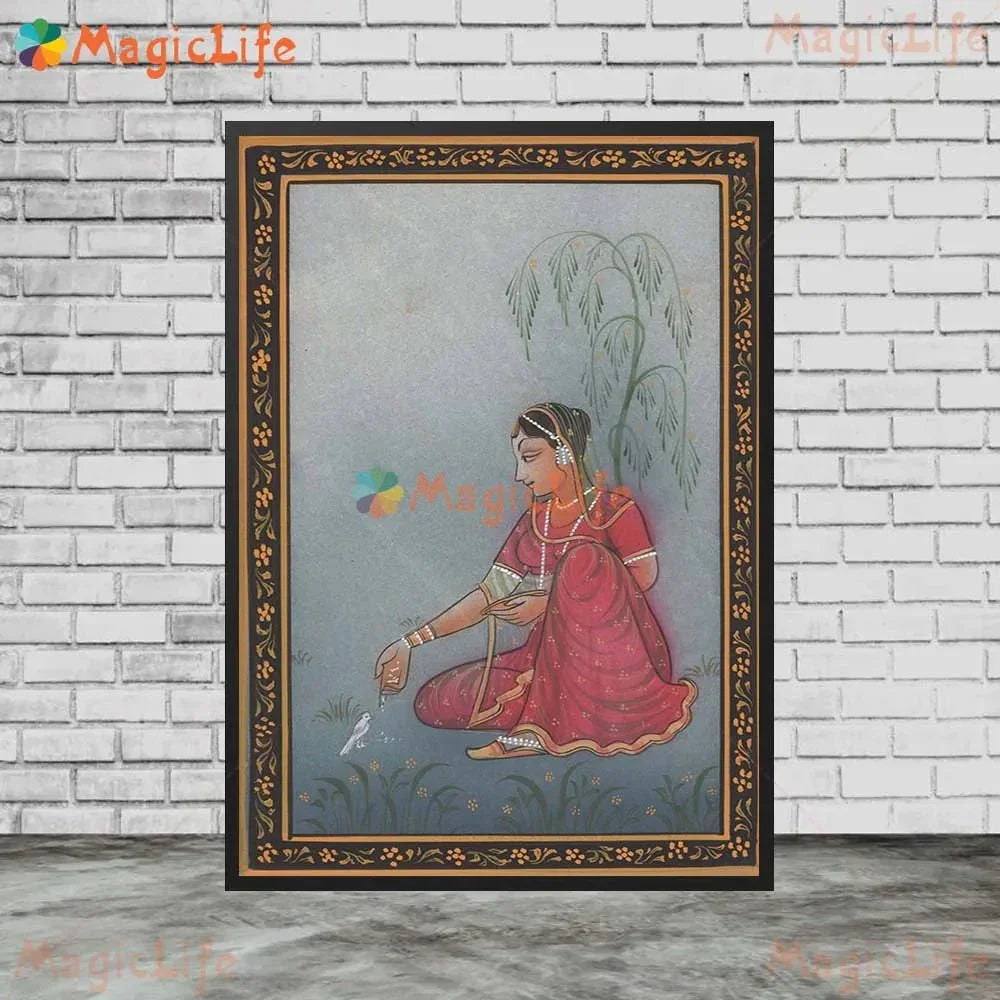 Ancient Ethnic Indian Rajasthani Princess Wall Hanging [SELECTION]
