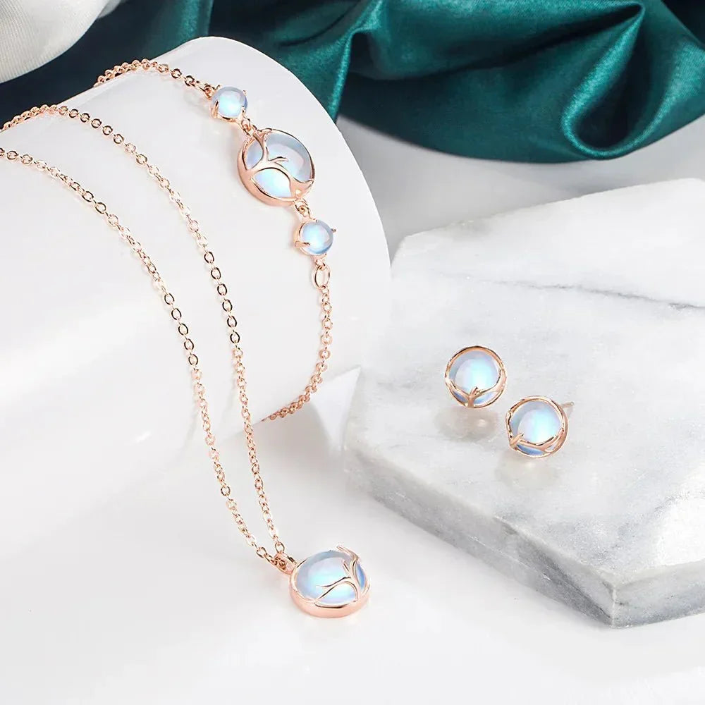 925 Sterling Silver Round Crystal Jewellery Sets SELECTION