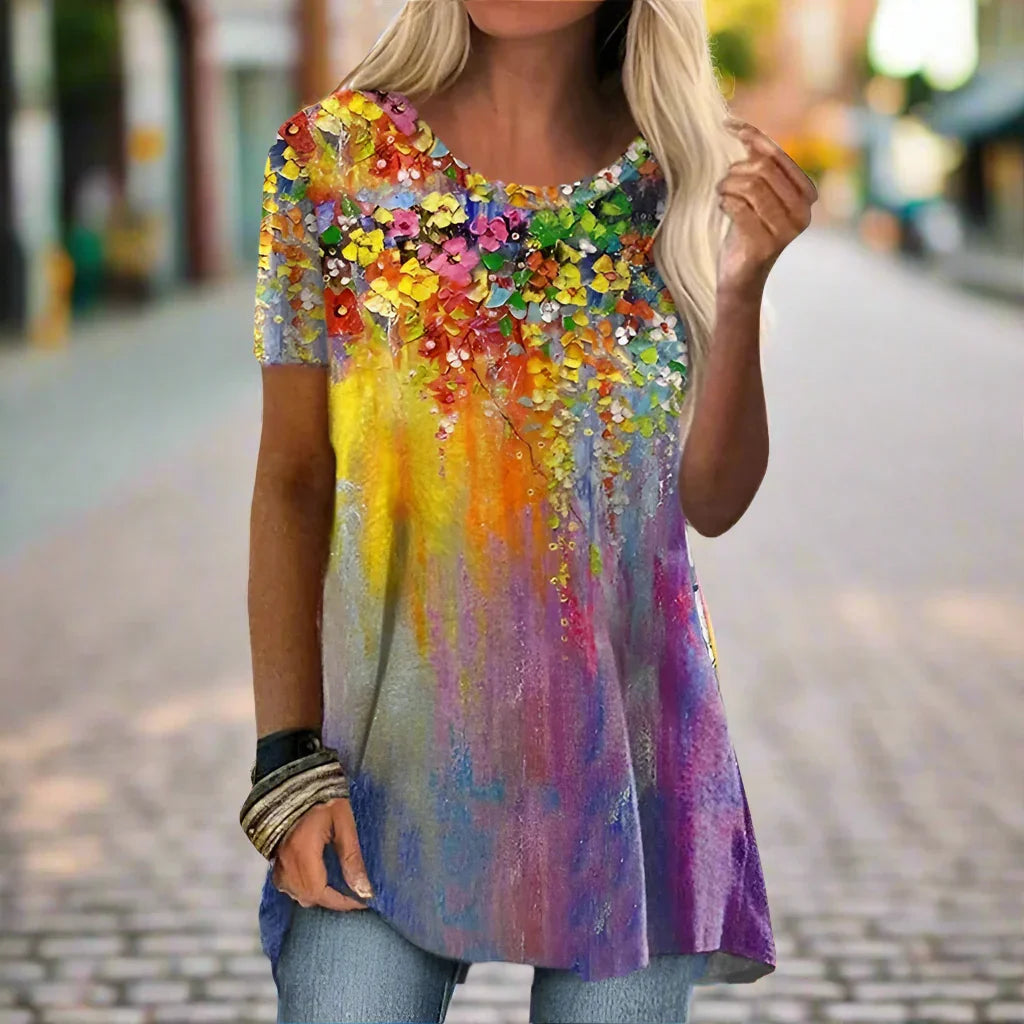 Casual Floral Tunic Tops for Women – Stylish & Comfortable Fashion Selection