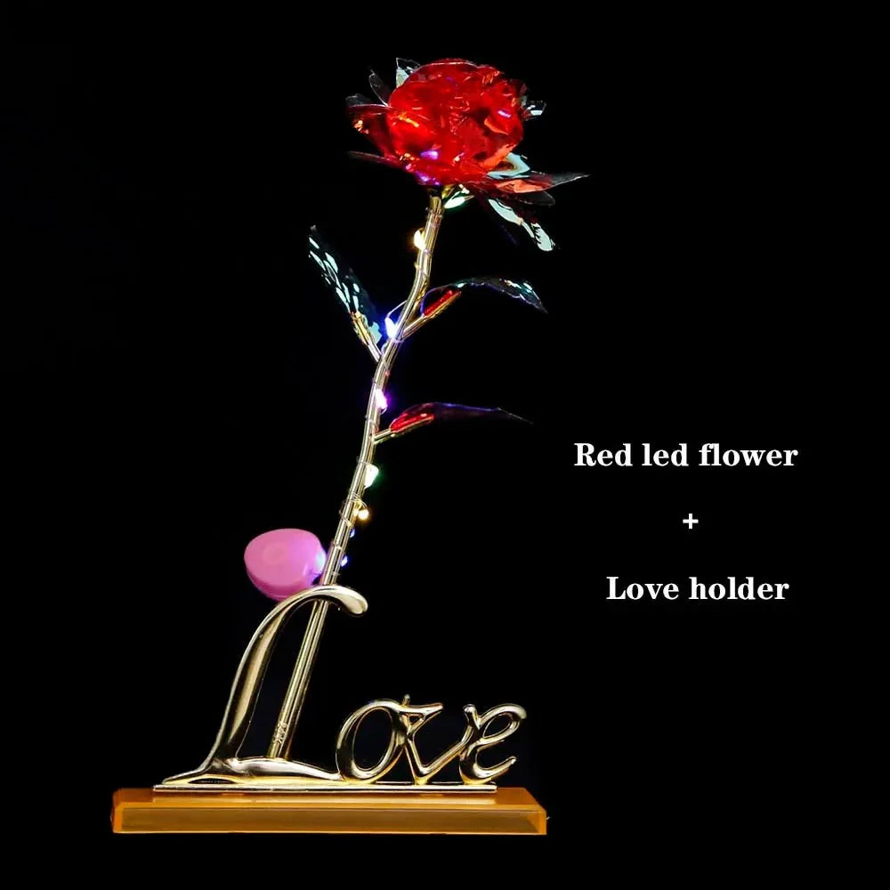 LED 24K Foil Plated Roses