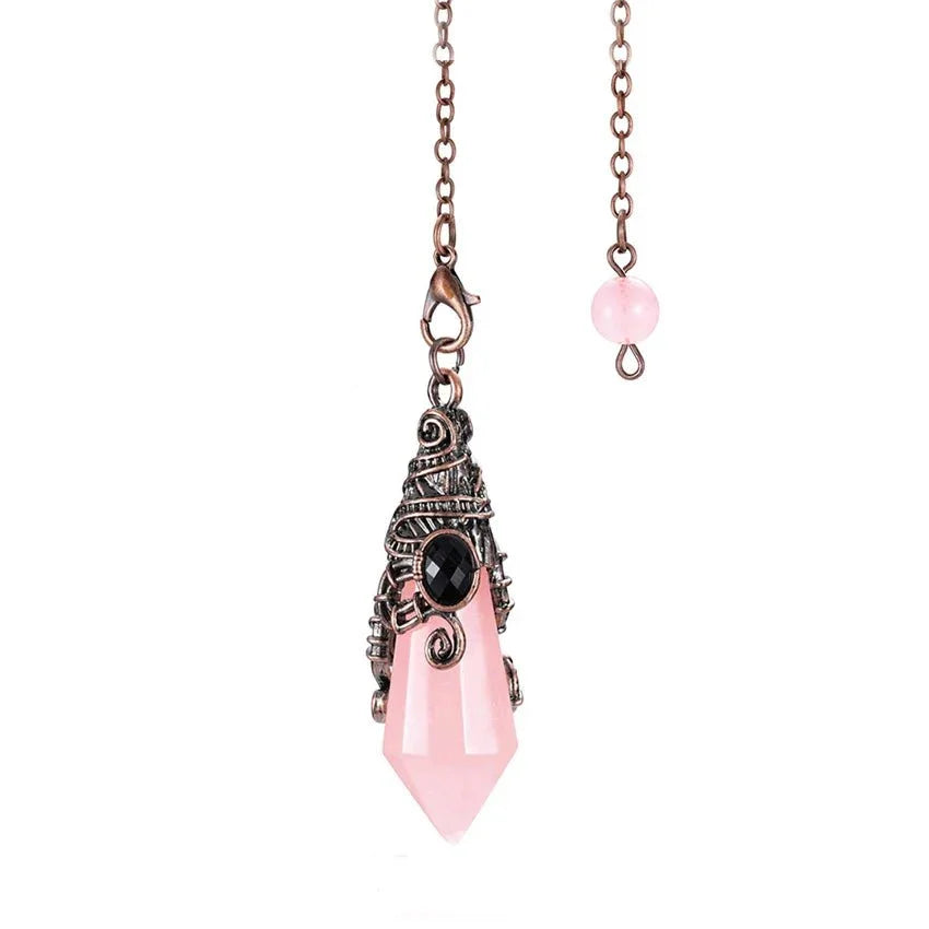 12 Faceted Natural Stone Pendant / Pendulum
