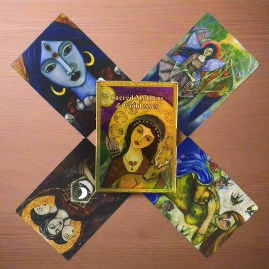 Sacred Mothers Of Goddesses Oracle Cards with Guidebook