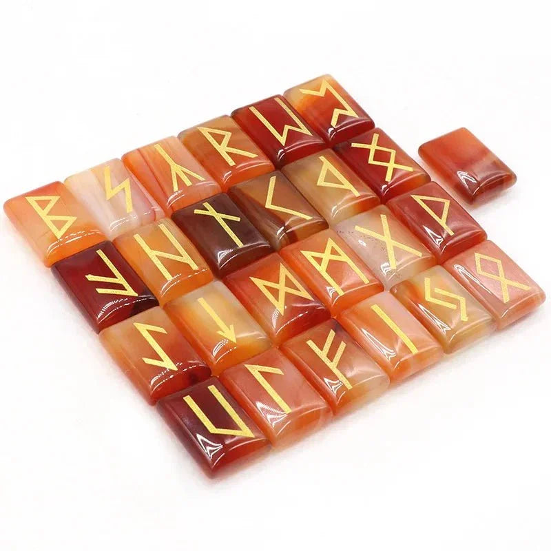 25 Healing Crystals Stone Viking Runes Set SELECTION