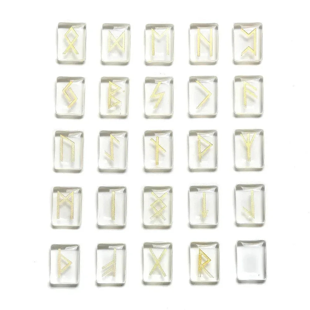 25 Healing Crystals Stone Viking Runes Set SELECTION