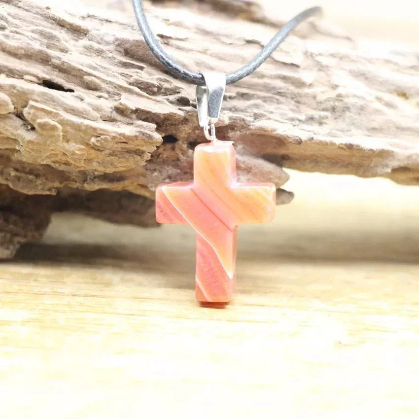 Crystal Quartz Cross Shape Pendant SELECTION