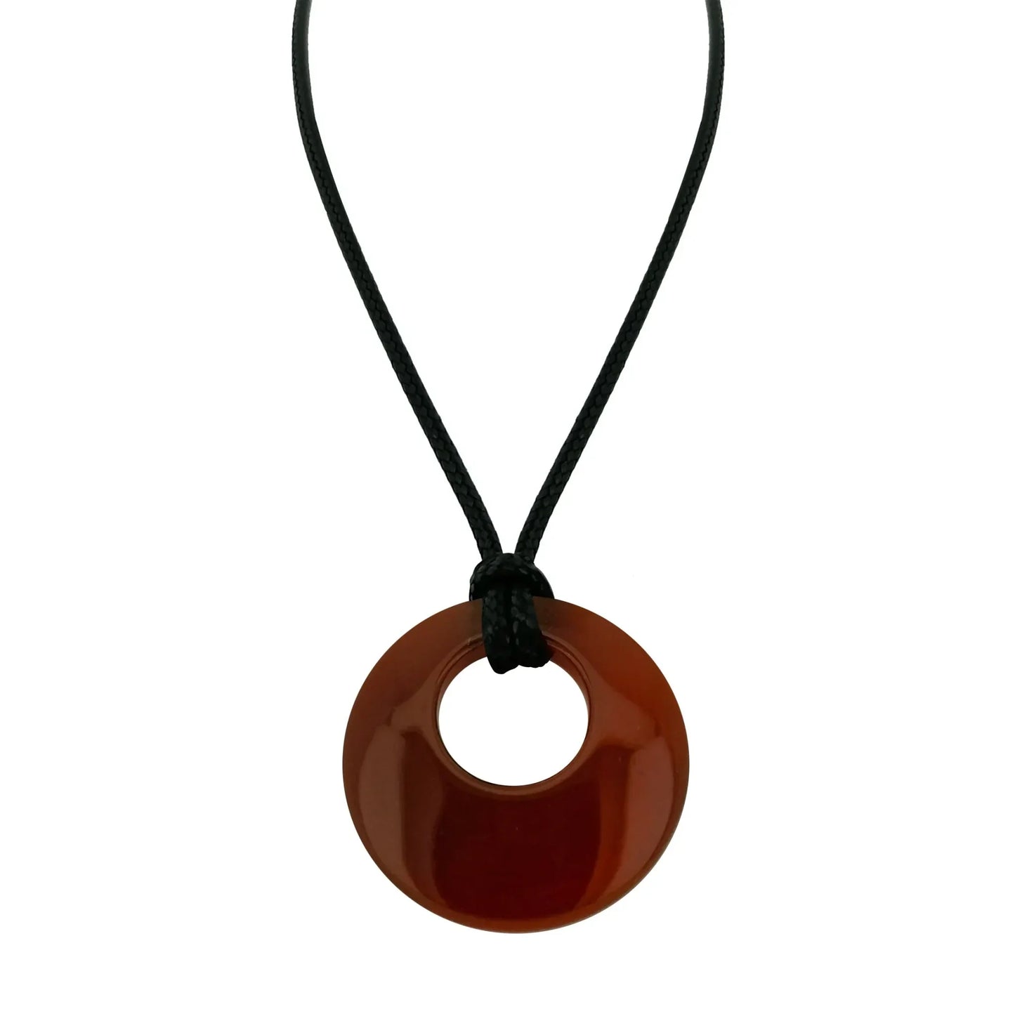 28mm Donut Shaped Healing Semi-precious Crystals Necklace