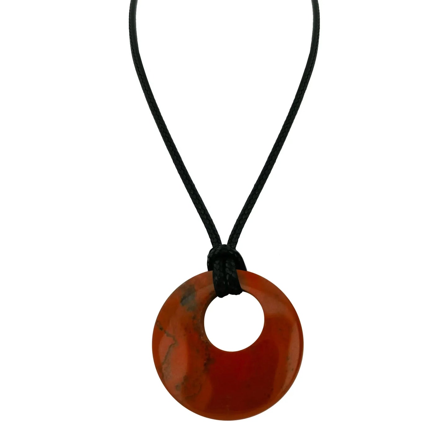 28mm Donut Shaped Healing Semi-precious Crystals Necklace