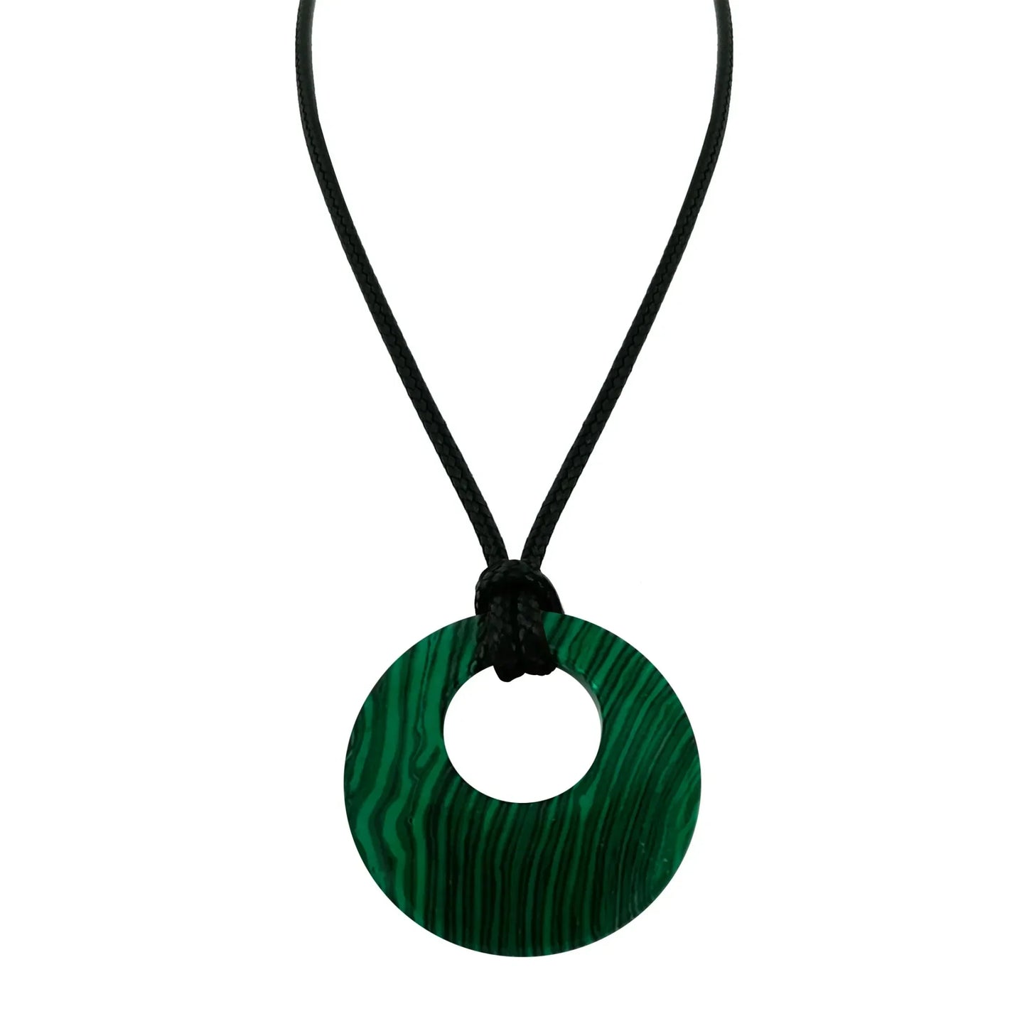28mm Donut Shaped Healing Semi-precious Crystals Necklace