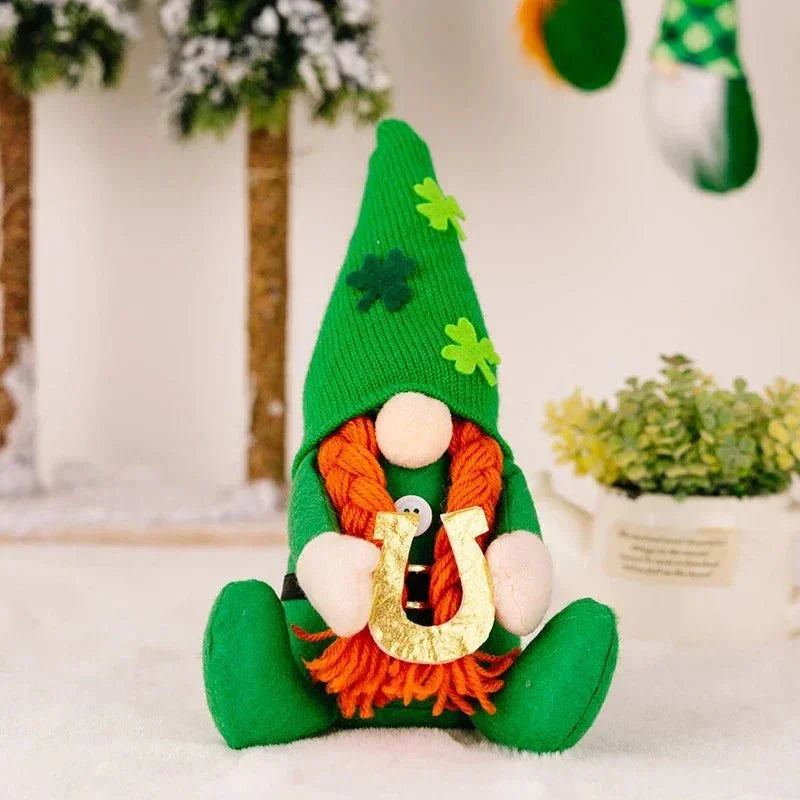 22 Styles St Patrick's Day Decorations Plush Gnome Green Faceless Doll Irish Day Party Decor Saint Patrick Ornaments Irish Gifts