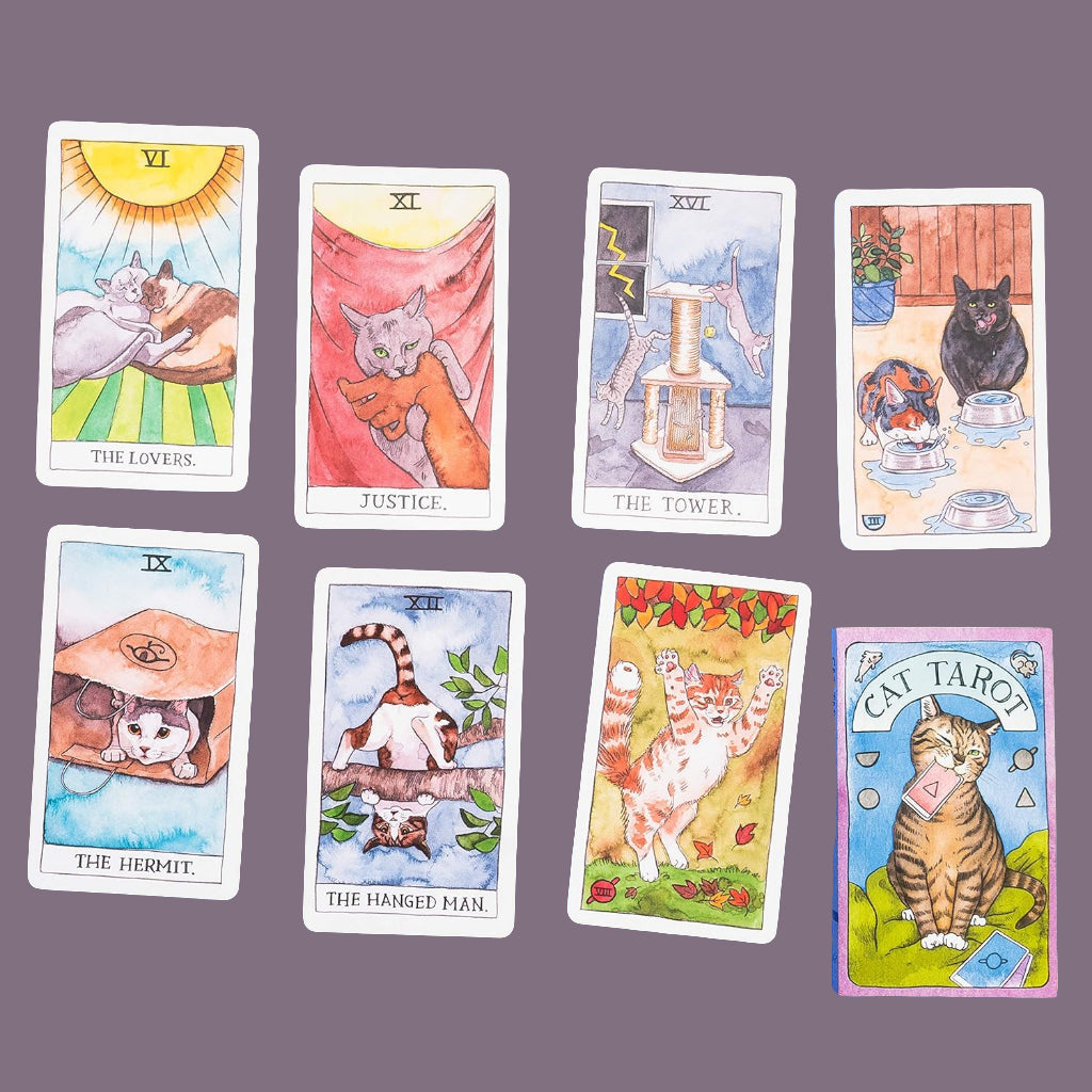 Cat Tarot: Guidebook and 78 Cards