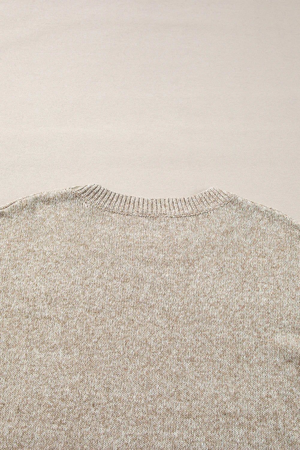 Khaki Stardust Drop Shoulder Sweater