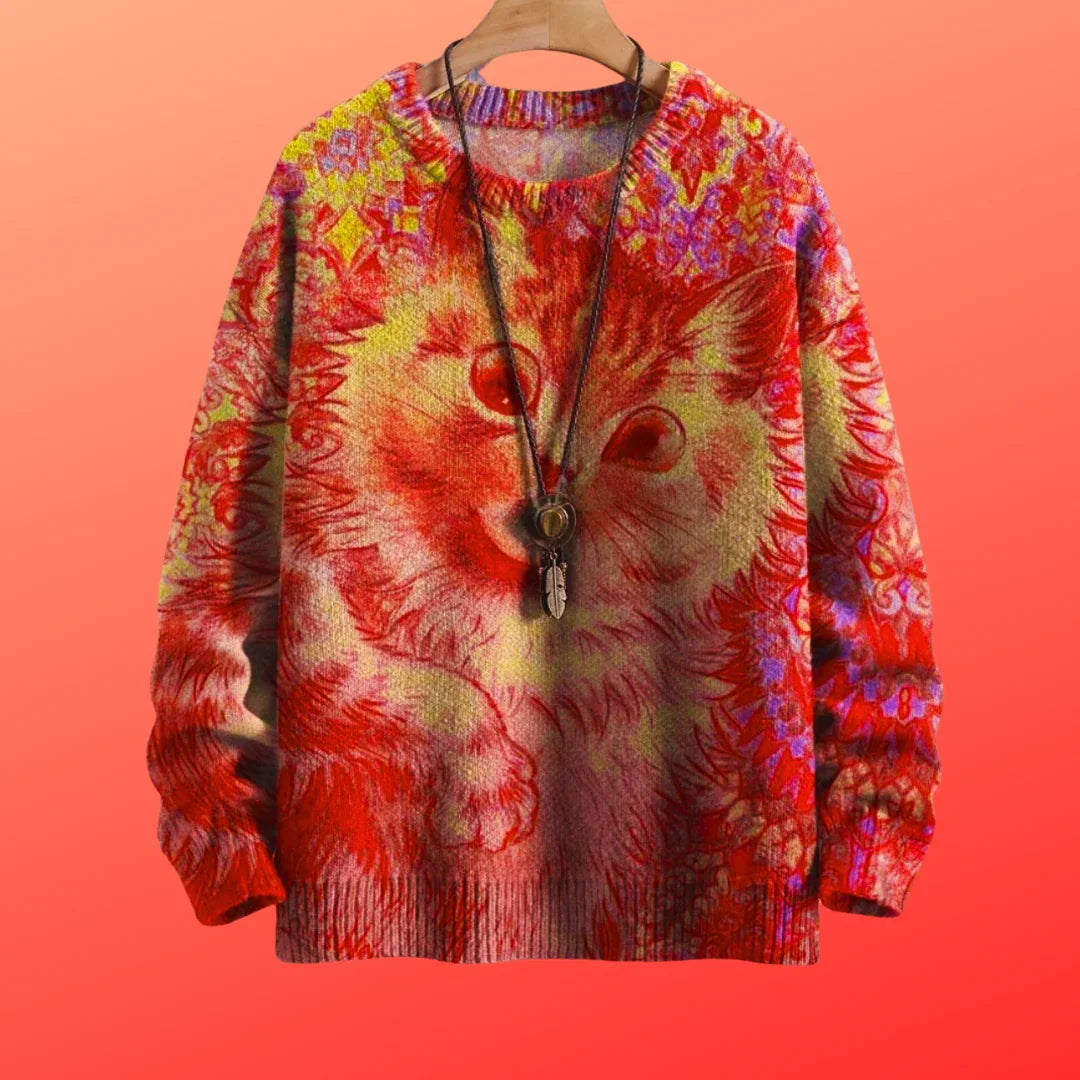 Chic & Adorable Artistic Cat Sweater Collection