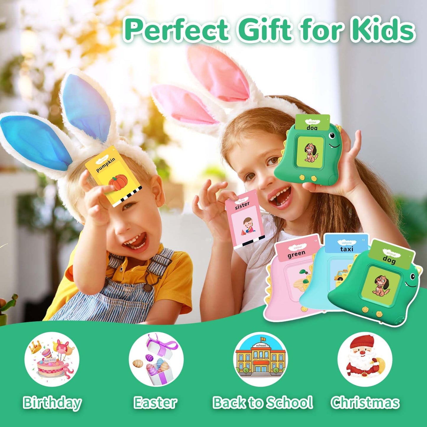 Alotwan Toddler Talking Flash Cards – 510 Sight Words | Montessori Language Learning Toy